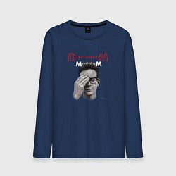 Лонгслив хлопковый мужской Depeche Mode - Fletch memento mori, цвет: тёмно-синий