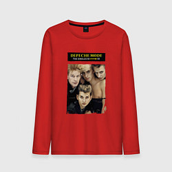 Лонгслив хлопковый мужской Depeche Mode - Singles, цвет: красный