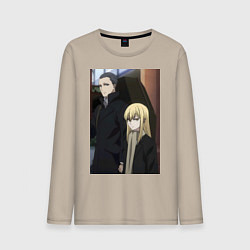 Лонгслив хлопковый мужской Гидо Ашаф, цвет: миндальный