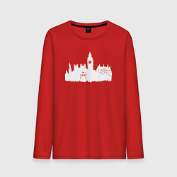 Лонгслив хлопковый мужской Tardis London, цвет: красный