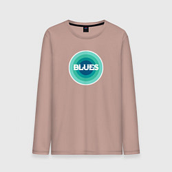 Мужской лонгслив Блюз ретро в синем
