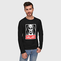 Лонгслив хлопковый мужской Valak, цвет: черный — фото 2