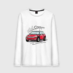 Лонгслив хлопковый мужской Mini Cooper, цвет: белый