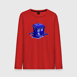 Лонгслив хлопковый мужской Tardis ink, цвет: красный