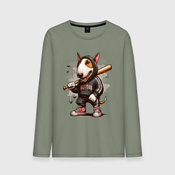 Мужской лонгслив Bully with a baseball bat - ai art fantasy