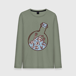 Мужской лонгслив Скелеты в колбе