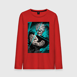 Мужской лонгслив Магическая битва Сатору Годзё пурпурный