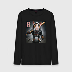 Мужской лонгслив Булли крутой бейсболист - нейросеть