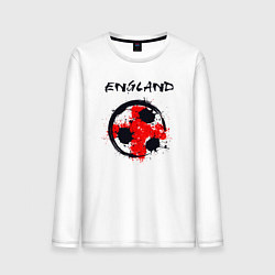 Лонгслив хлопковый мужской Football England, цвет: белый