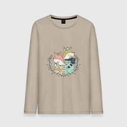 Мужской лонгслив Влюблённые лисички