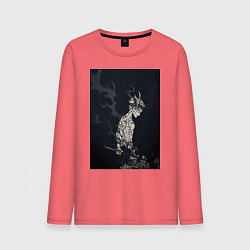 Лонгслив хлопковый мужской Чёрный клевер Аста антимаг, цвет: коралловый