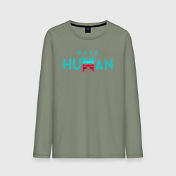 Мужской лонгслив Once human logo