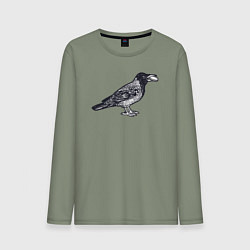 Мужской лонгслив Ворона с денежкой