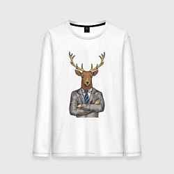 Мужской лонгслив Олень босс