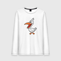 Мужской лонгслив Довольный пеликан