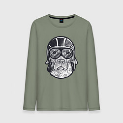 Мужской лонгслив Пёс авиатор