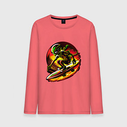 Мужской лонгслив Космический скейтер