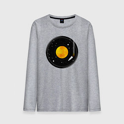 Мужской лонгслив Космос на виниловой пластинке