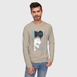 Лонгслив хлопковый мужской Магическая битва cursed spirit Yuta Okkotsu Юта, цвет: миндальный — фото 2