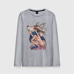 Мужской лонгслив Человек-бензопила Аки Хаякава лис