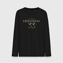 Лонгслив хлопковый мужской Clair Obsur expedition 33 logo, цвет: черный