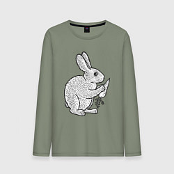 Мужской лонгслив Зайчик и морковка
