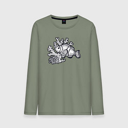 Мужской лонгслив Рыбка и кораллы