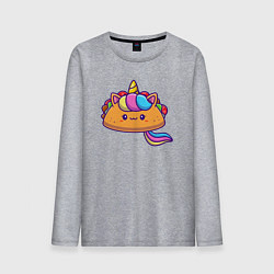 Мужской лонгслив Тако единорог милый