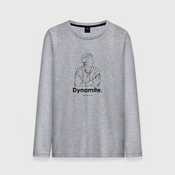 Лонгслив хлопковый мужской BTS Dynamite RM, цвет: меланж
