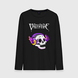 Мужской лонгслив Bullet For My Valentine - неоновый череп