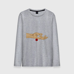 Лонгслив хлопковый мужской Игра в кости, цвет: меланж