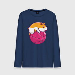 Мужской лонгслив Хомяк баскетболист