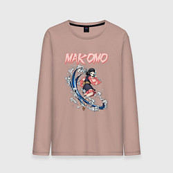 Мужской лонгслив Клинок, рассекающий демонов Макомо