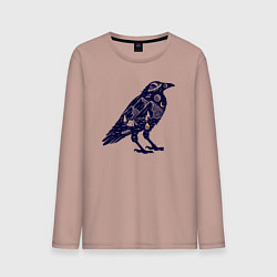Мужской лонгслив Ворон путешественник