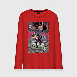 Мужской лонгслив Ван-Пис Зоро Ророноа техника