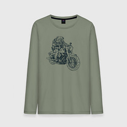 Мужской лонгслив Бульдог байкер