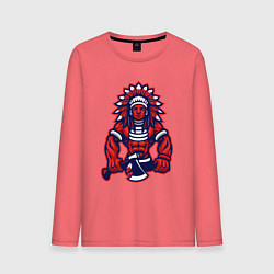 Мужской лонгслив Индеец с топором