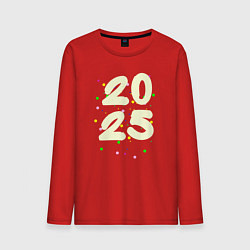 Мужской лонгслив 2025 с разноцветными крапинками