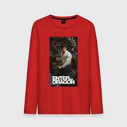 Мужской лонгслив Брюс Ли - выход дракона