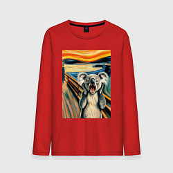 Мужской лонгслив Коала кричит на картине Эдварда Мунка - мем искусс