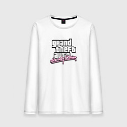 Лонгслив хлопковый мужской GTA vice city stories game, цвет: белый