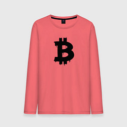 Мужской лонгслив Биткоин - знак