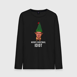Мужской лонгслив Merry Christmas idiot