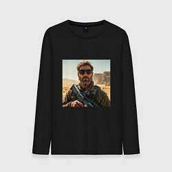Мужской лонгслив Боец с винтовкой