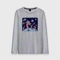 Мужской лонгслив Схватка с осьминогом в космосе