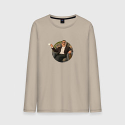 Мужской лонгслив Леонид Каневский с чашкой