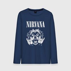 Мужской лонгслив Nirvana rock dog