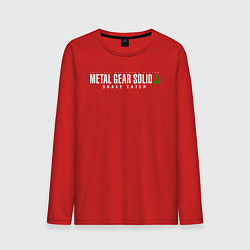 Лонгслив хлопковый мужской Metal gear solid 3 Snake eater logo, цвет: красный