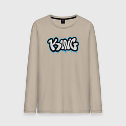 Лонгслив хлопковый мужской King graffiti, цвет: миндальный