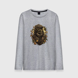 Мужской лонгслив Осенний хищник в кепке